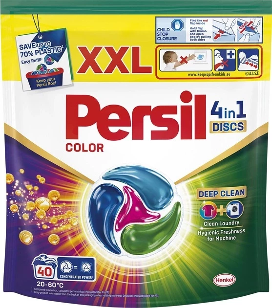 Диски для прання Persil 4in1 Discs Color Deep Clean, 40 шт.
