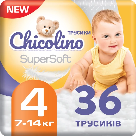 Підгузки-трусики Chicolino Super Soft розмір 4, 7-14 кг, 36 шт (NPT4.SB)