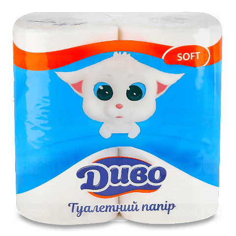 Папір туалетний Диво Soft 2-шаровий