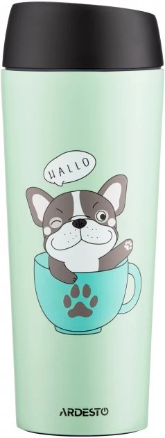 Термокухоль Ardesto Coffee Time Frenchie зелений 450 мл (674012409627)