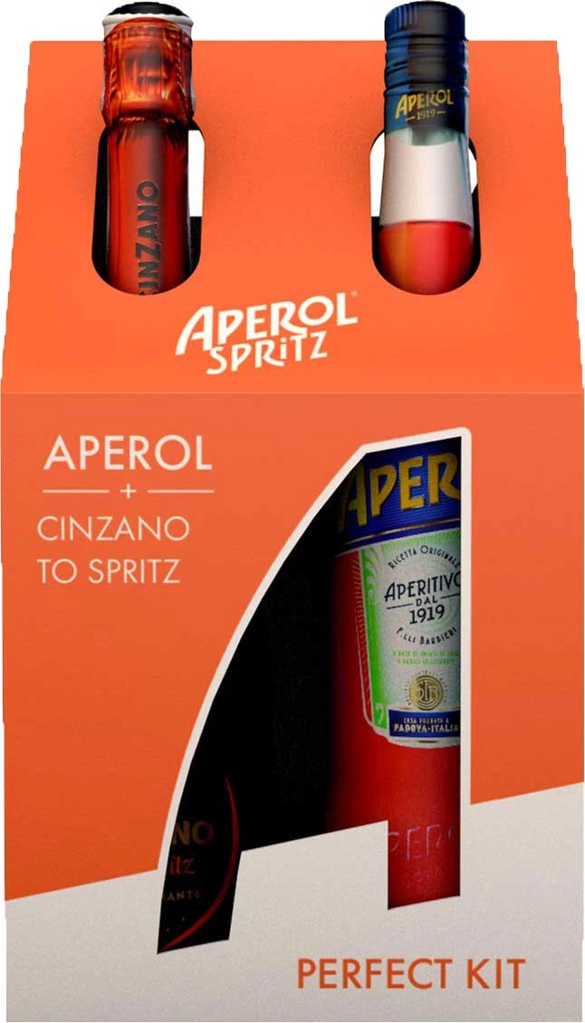 Набір Aperol Spritz: ігристе вино Pro-Spritz, Cinzano, біле сухе, 750 мл + біттер Aperol, 700 мл