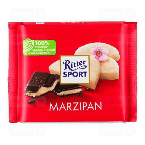 Шоколад чорний Ritter Sport з марципаном