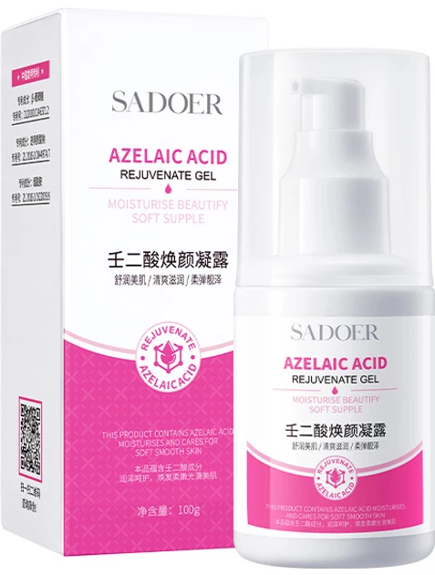 Омолоджуючий гель Sadoer Azelaic Acid Rejuvenate Gel з азелаїновою кислотою 100 г (NO.SD07179)