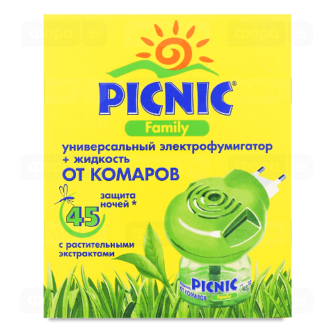 Електрофумігатор Picnic Family + рідина від комарів 45 ночей