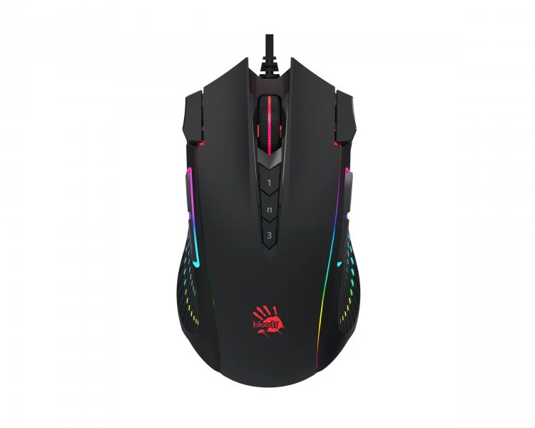Миша ігрова A4Tech J90s Bloody, чорна, RGB підсвічування