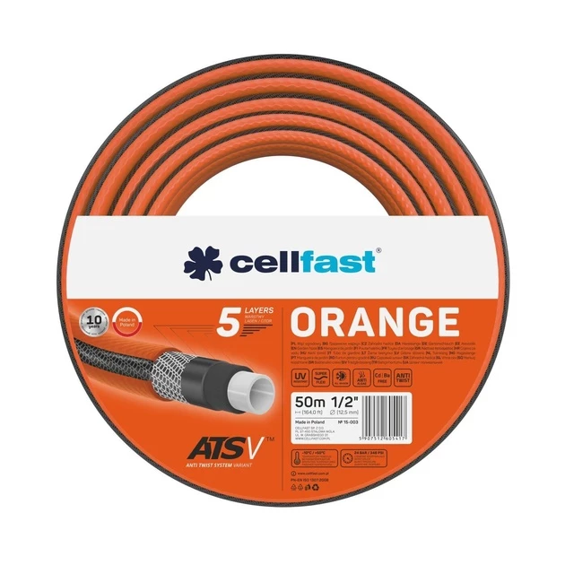 Шланг садовий Cellfast ORANGE ATSV 1/2", 50 м