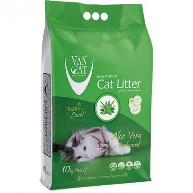 Бентонітовий наповнювач котячого туалету Van Cat з ароматом AloeVera 10 кг