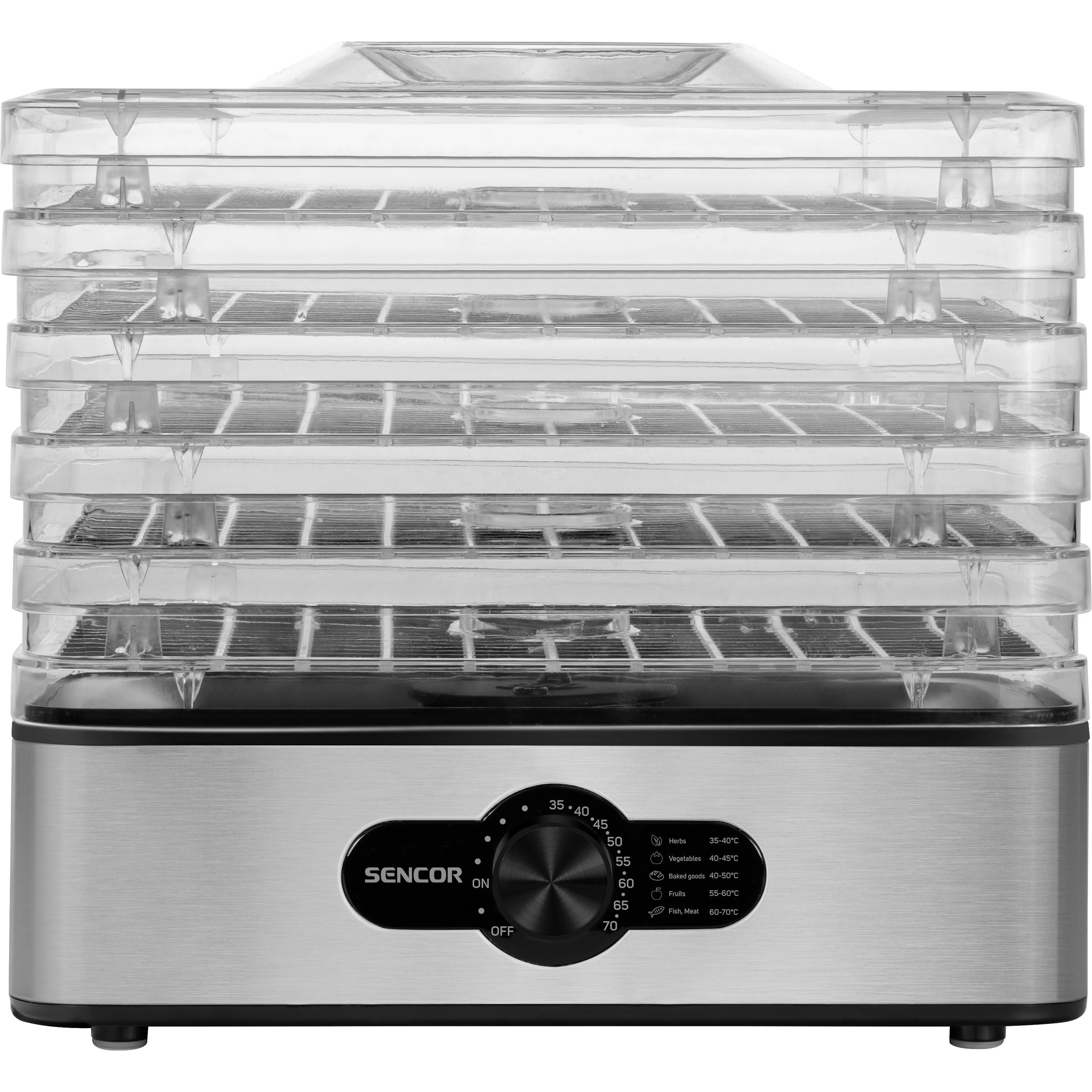 Сушарка для продуктів Sencor SFD950SS, 240 Вт, 5 піддонів