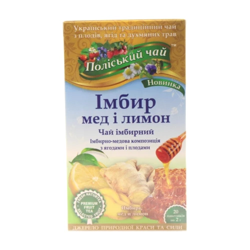 Чай фруктовий Мудрість Природи Імбир, мед і лимон 2 г х 20 шт (4820167090647)