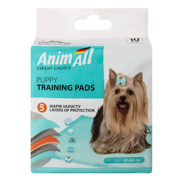 Пелюшки для собак AnimAll, 60х60 см, 10 шт.