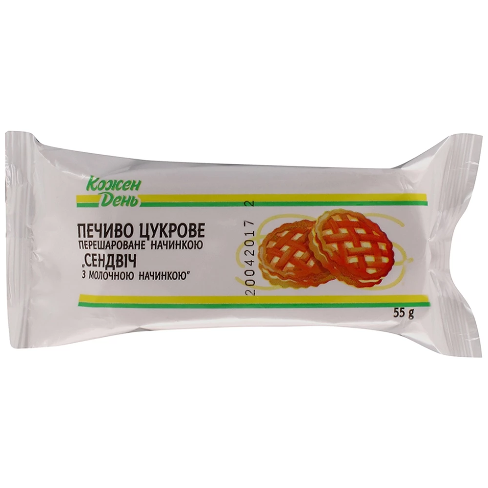 Печиво Auchan Сендвіч Молоко, 55 г