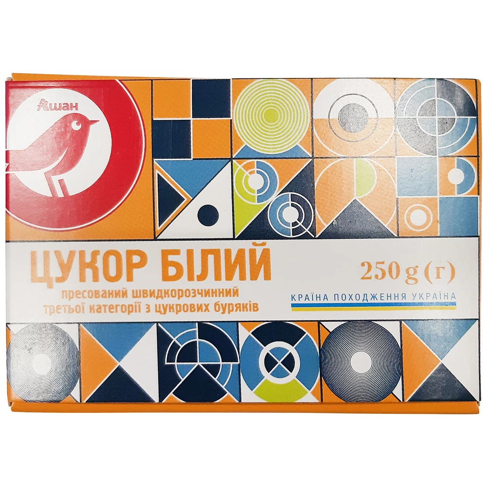 Цукор білий Auchan пресований, 250 г
