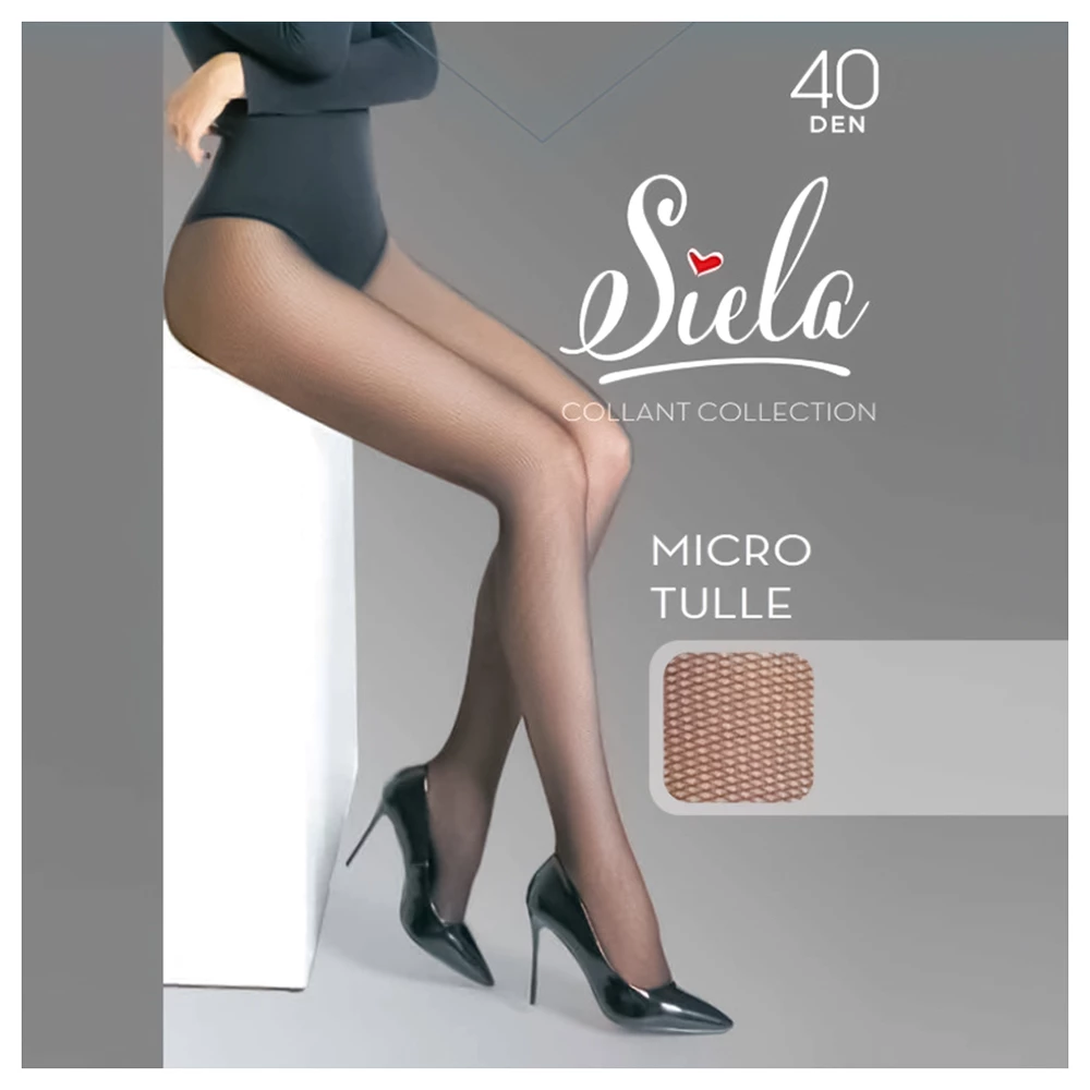 Колготи жіночі Siela Micro Tulle 40 DEN, Nero, розмір 2