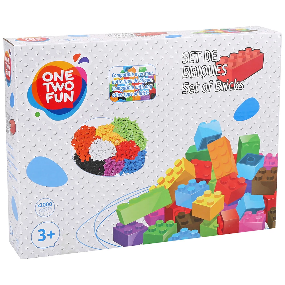 Конструктор One Two Fun Bilding Blocks, 1000 деталей (3245676210484)