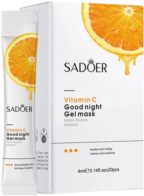 Нічна маска для обличчя Sadoer Vitamin C Goodnight Frozen Film з вітаміном С 20 шт по 4 мл (NO.SD96315)