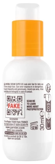Сироватка сонцезахисна Garnier Ambre Solaire невагома для обличчя SPF 50+, 30 мл
