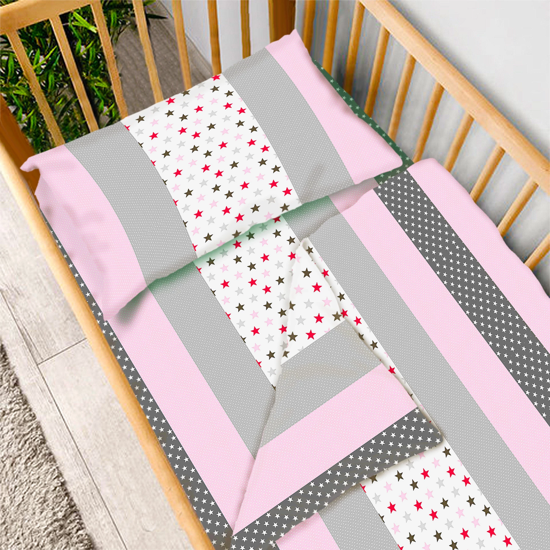 Постільна білизна Zastelli Star Dots Pink Поплін 110х140