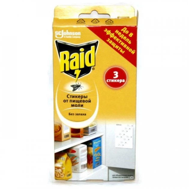 Стікери Raid від харчової молі 3 шт (5000204082289)