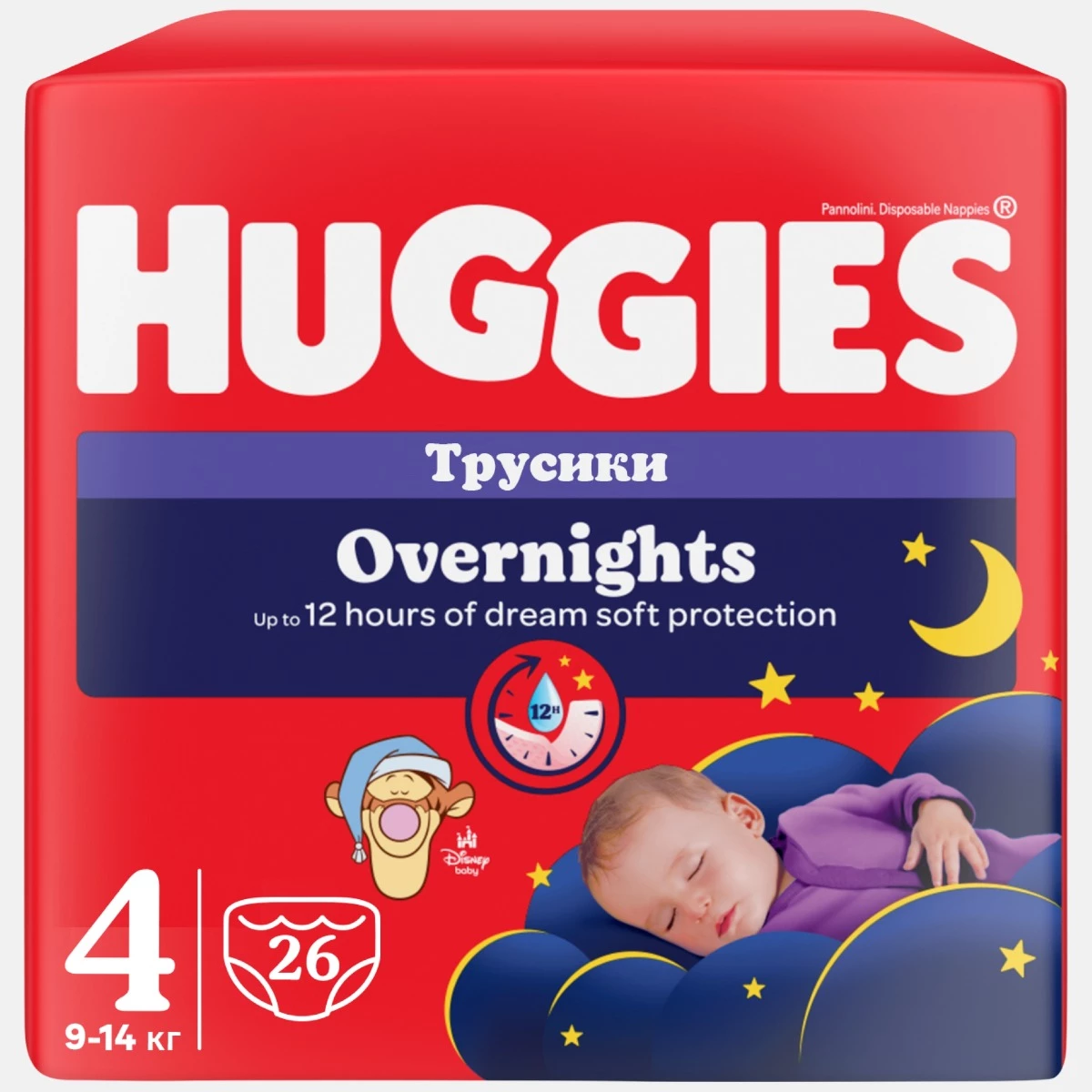 Нічні підгузки-трусики Huggies 4 розмір 26 шт (5029053581088)