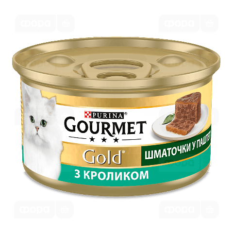 Корм для котів Gourmet Gold з кроликом шматочки в паштеті