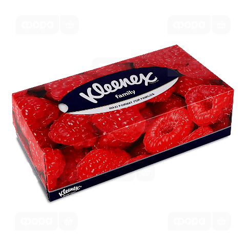 Серветки паперові Kleenex Family в коробці