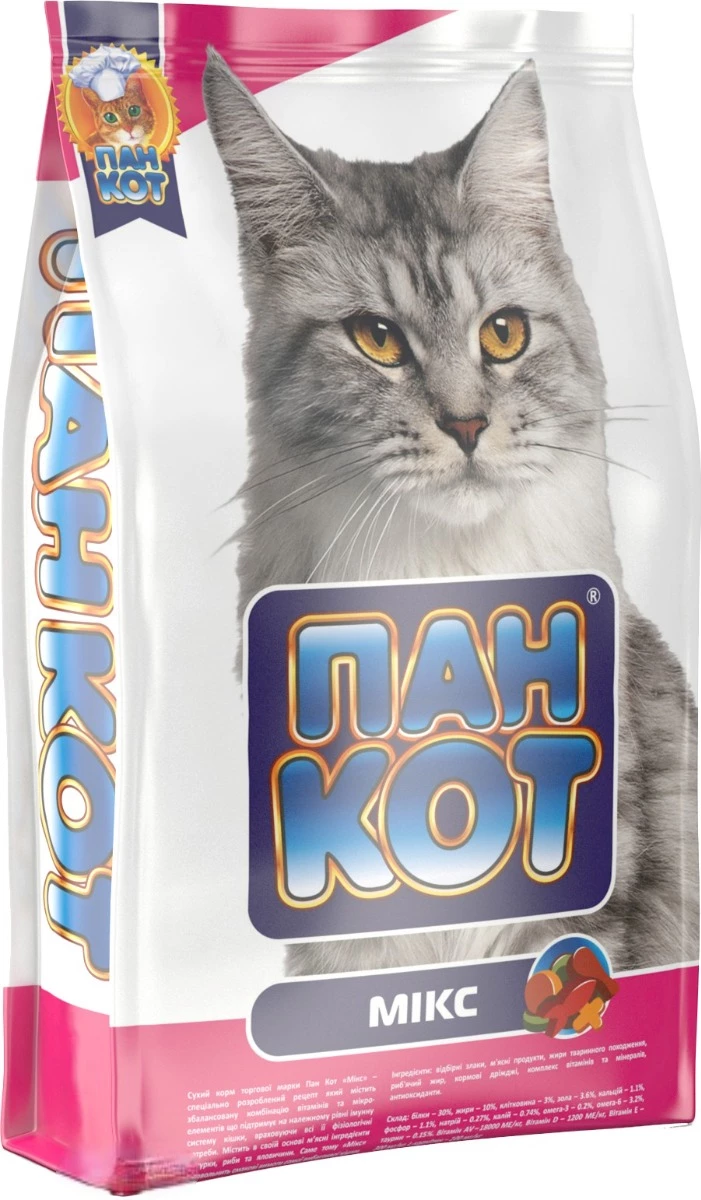 Сухий корм для котів 400г. Пан Кот Мікс