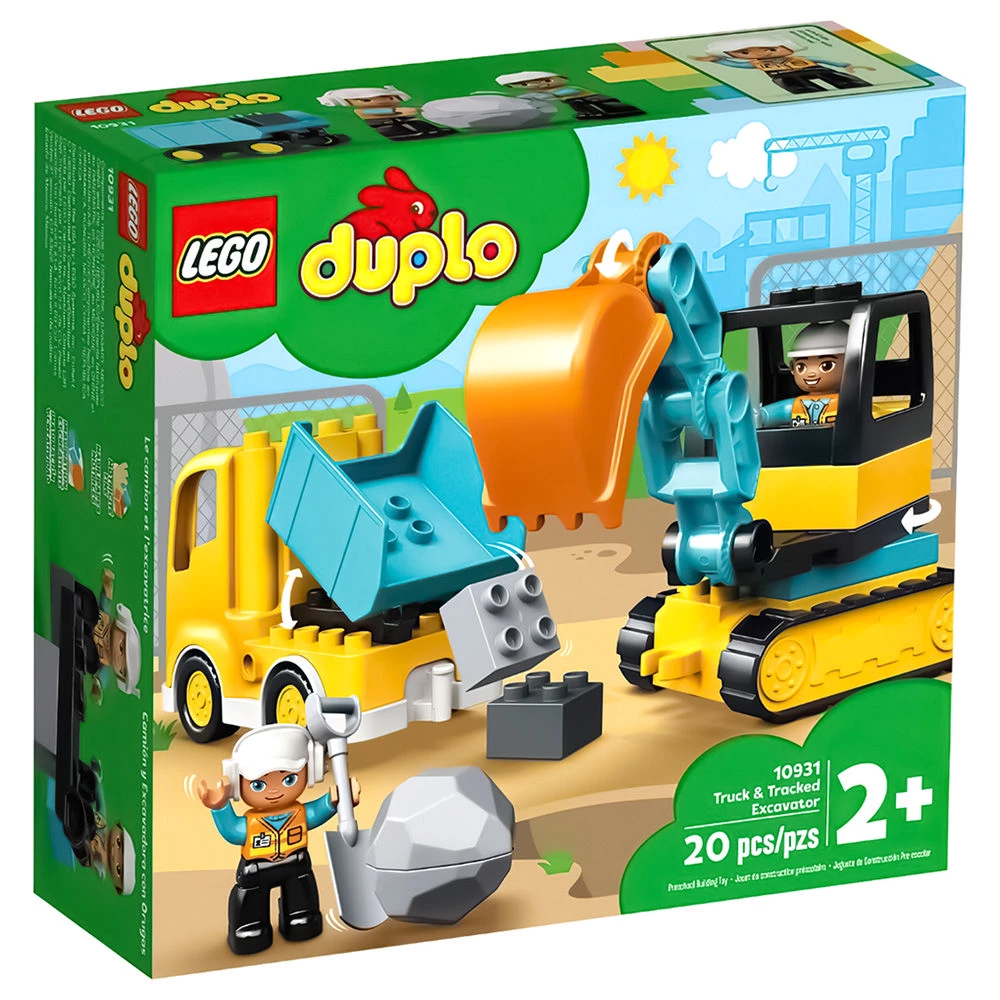 Конструктор LEGO DUPLO Town Вантажівка та гусеничний екскаватор 20 деталей (10931)