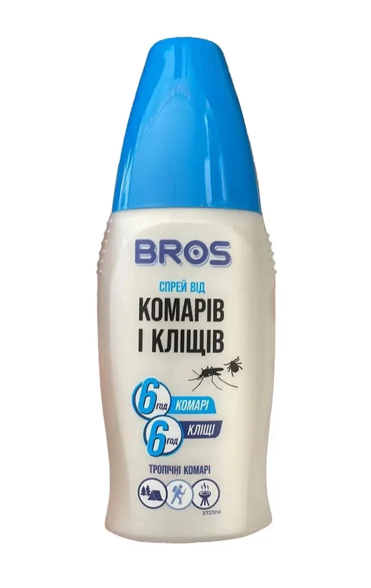 Спрей від комарів і кліщів Bros, 100 мл