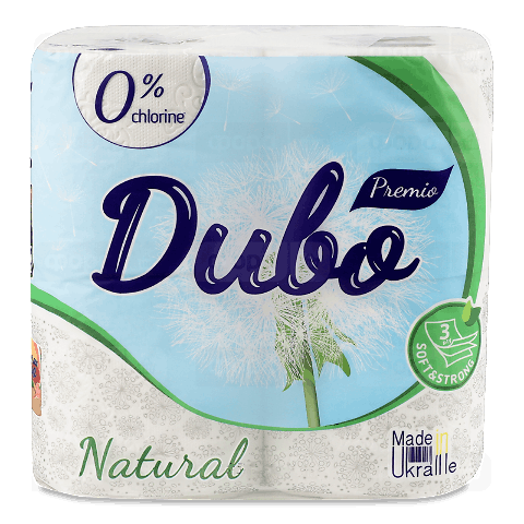 Папір туалетний Диво Premio Natural 3-шаровий білий
