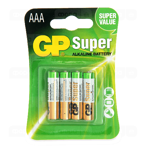 Батарейки GP Super + Alkaline AAA LR03