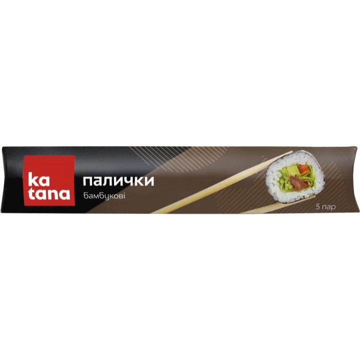 Палички для суші Katana бамбук 23 см, 5 пар (4820128740130)