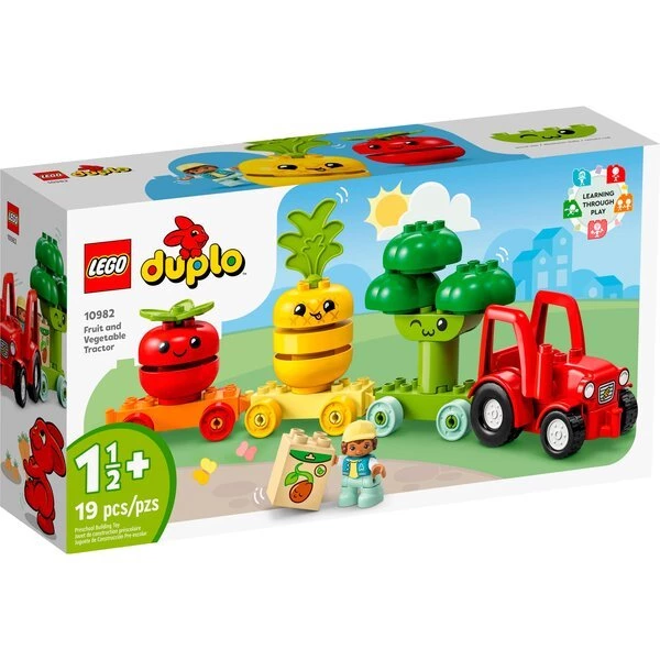 Конструктор LEGO DUPLO My First Трактор для вирощування фруктів та овочів 19 деталей (10982)