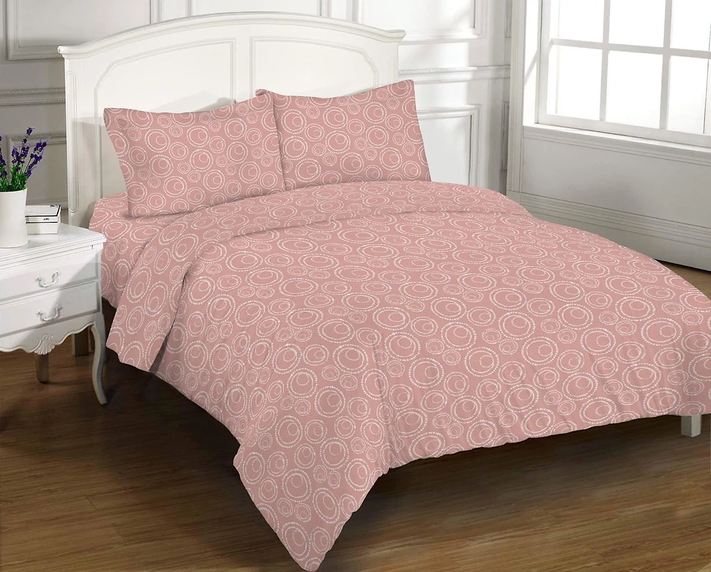 Постільна білизна Zastelli Bubble Peach бязь Gold USA двоспальний 175х210
