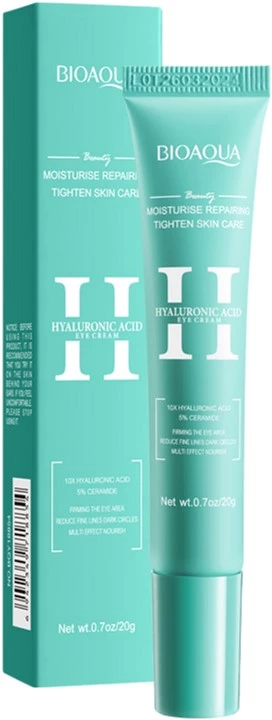 Крем для шкіри навколо очей Bioaqua Hyaluronic Acid Eye Cream з гіалуроновою кислотою 20 г (NO.BQY18854)