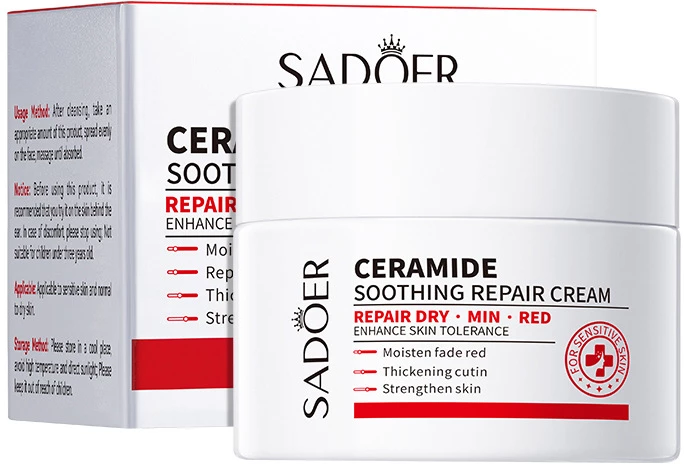 Крем для обличчя Sadoer Ceramide Soothing Repair Cream з керамідами 50 г (NO.SD35424)