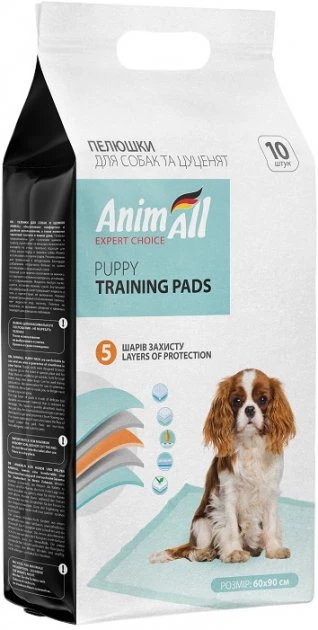 Пелюшки AnimAll для собак та цуценят 60х90см  10 шт.