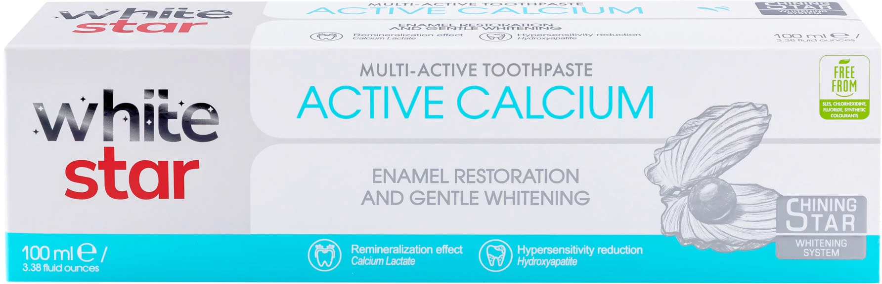 Мультиактивна зубна паста White Star Active Calcium 100 мл (3800237400294)