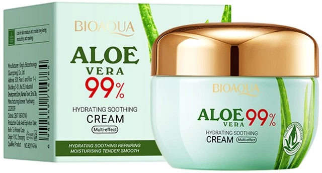 Крем для обличчя Bioaqua Aloe Vera Face Cream 99% Hydrating Soothing зволожуючий з Алое Вера 50 г (NO.BQY14764)