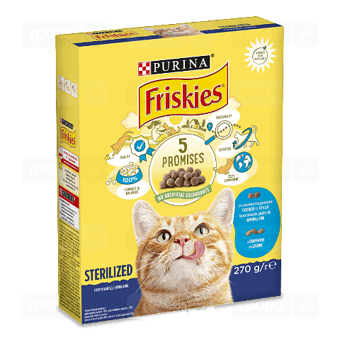 Корм для котів Friskies Sterilised з лососем сухий