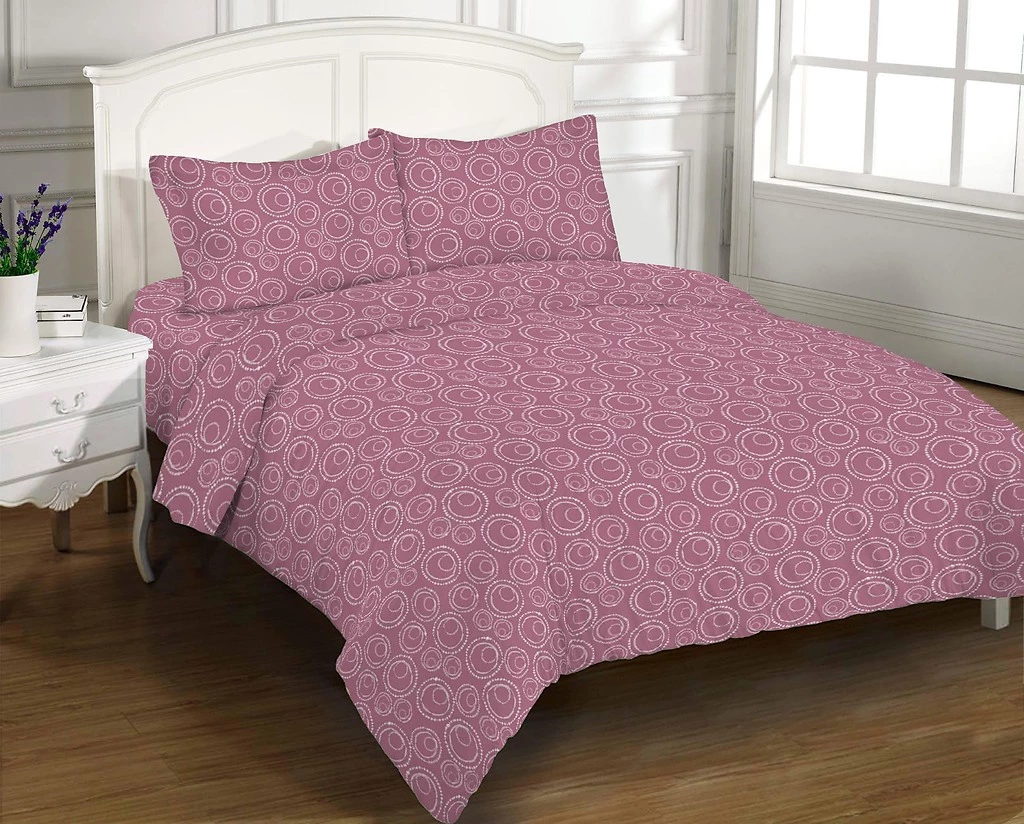 Постільна білизна Zastelli Bubble Plum бязь Gold USA двоспальний 175х210