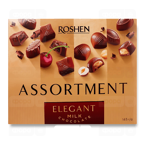 Цукерки Roshen Assortment elegant молочний шоколад
