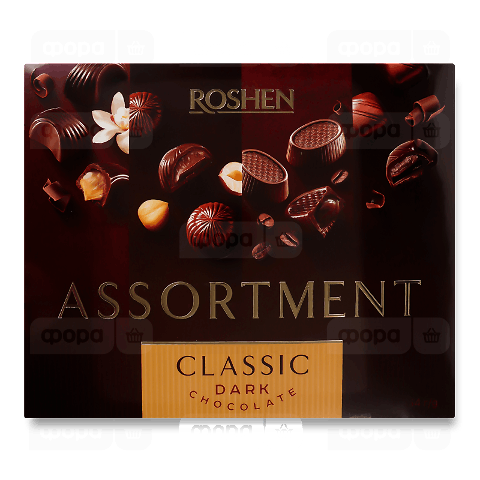 Цукерки Roshen Assortment classic чорний шоколад