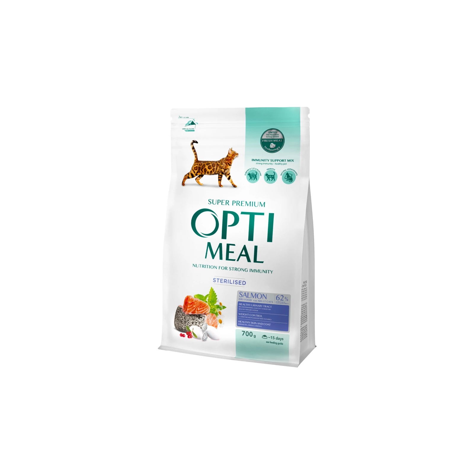 Корм сухий для котів Optimeal з лососем 700 г (4820215368155)