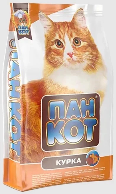 Сухий корм для котів 400г. Пан Кот Курка