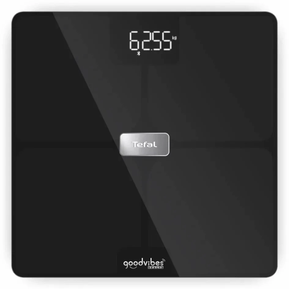 Ваги Tefal BM9670S1 Body Fat Goodvibes Health підлогові чорний 180 кг (3121040089057)