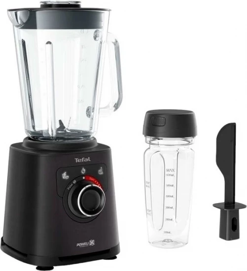 Блендер стаціонарний Tefal Perfectmix+ 1200Вт, чаша-2000мл, ємність для смузі, скло, чорний BL87G831