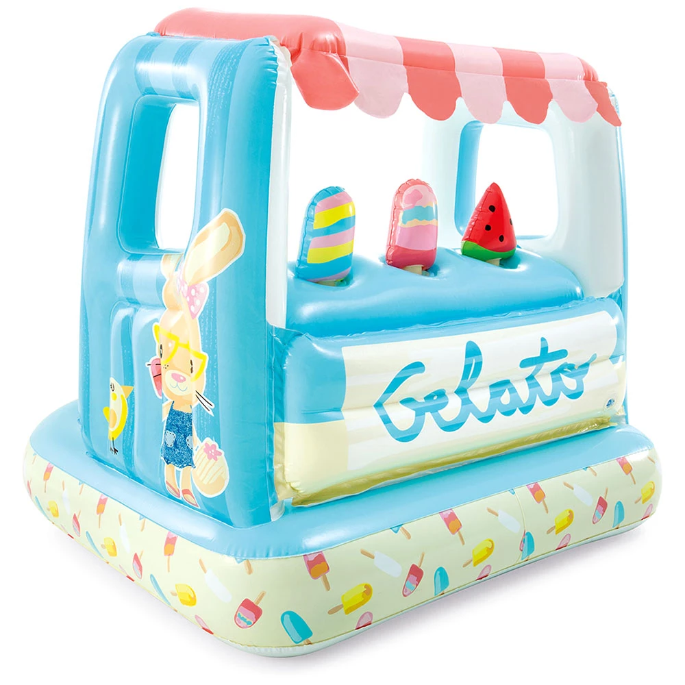 Надувний ігровий центр Intex Ice Cream Stand Playhouse 48672, вініл, 127х102х99 см (6941057417264)