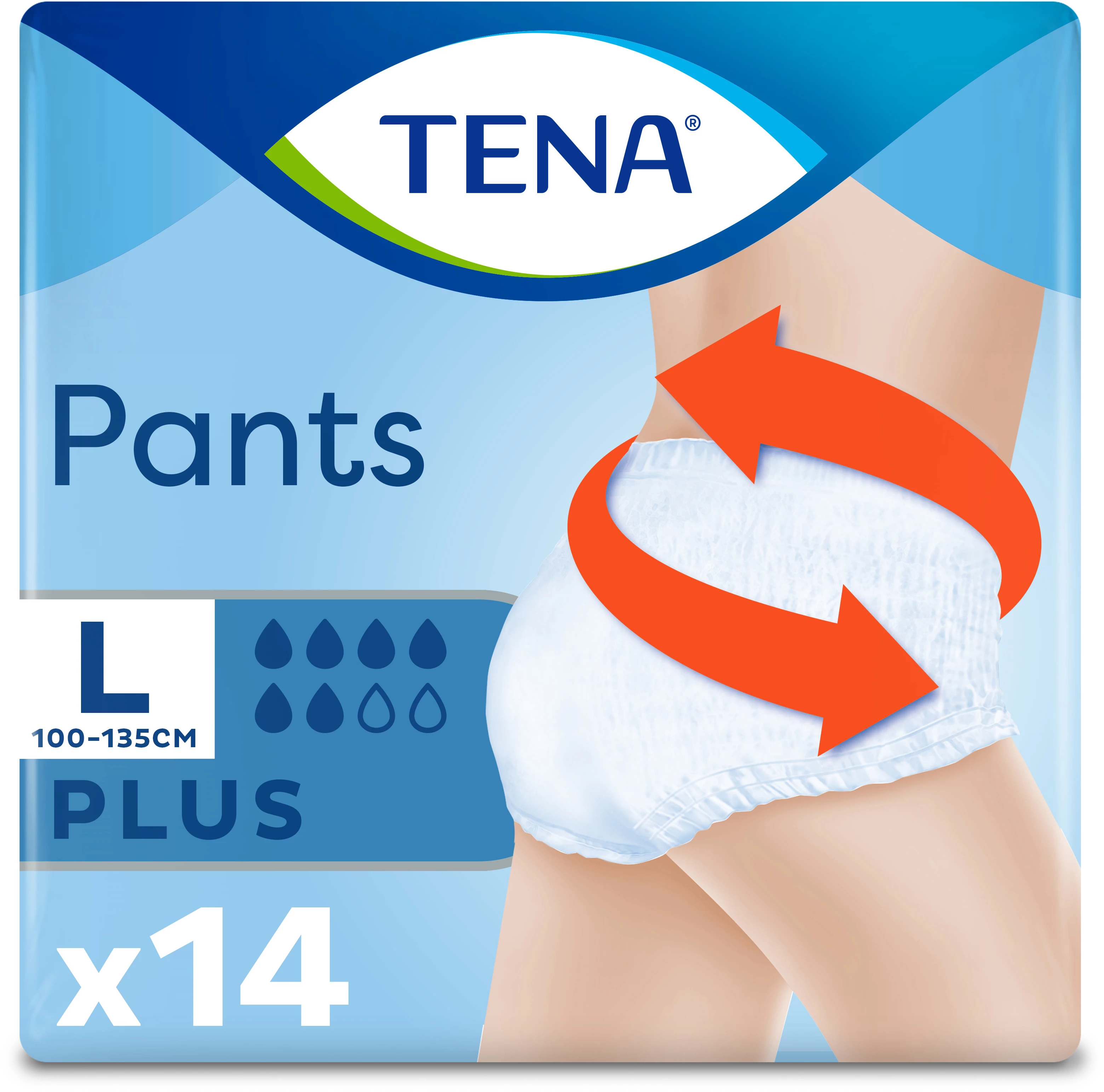 Урологічні труси-підгузки для дорослих Tena Pants Plus L 14 шт (7322541773582)