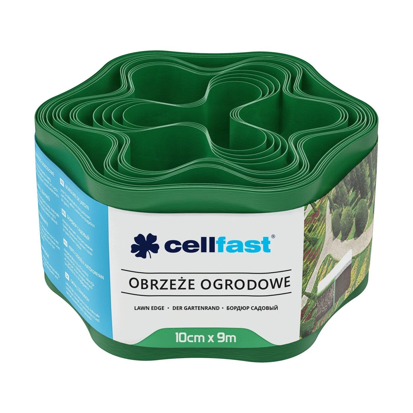 Стрічка газонна Cellfast бордюрна хвиляста, 10 см x 9 м, зелена