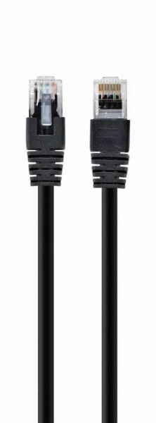 Патч корд PP6U-5M/BK, UTP, категорія 6, литий, 50u" штекер із клямкою, 5 м, чорний